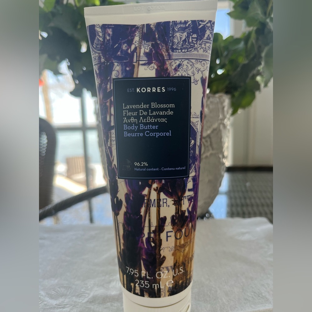 Korres Lavender Blossom Body Butter - Purple and Cream